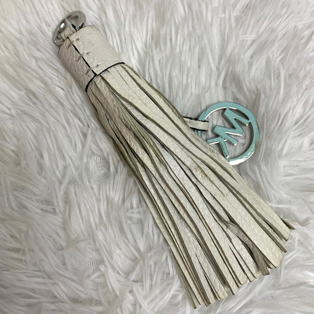 MICHAEL KORS White Silver Tassel Bag Charm