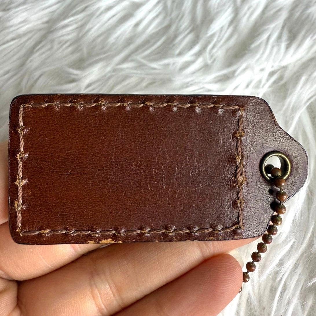 2.5" COACH Fob Bag Charm Hang tag Hangtag