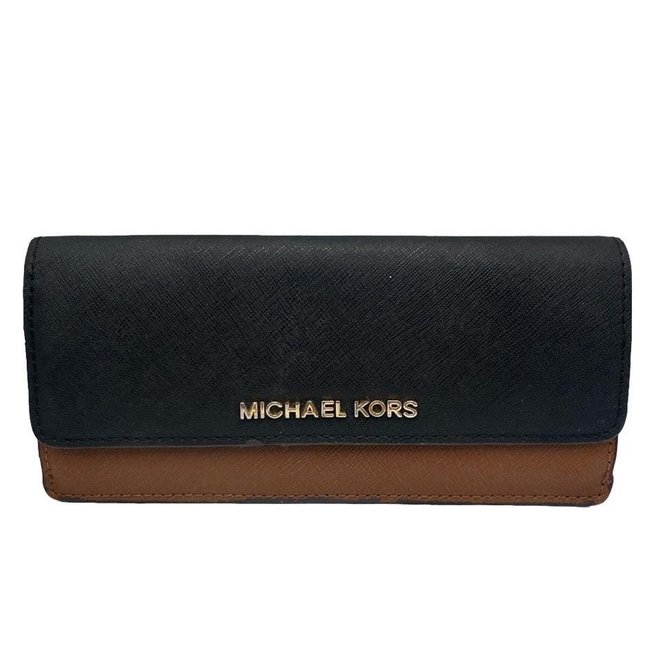 Michael Kors Slim Brown and Black Wallet