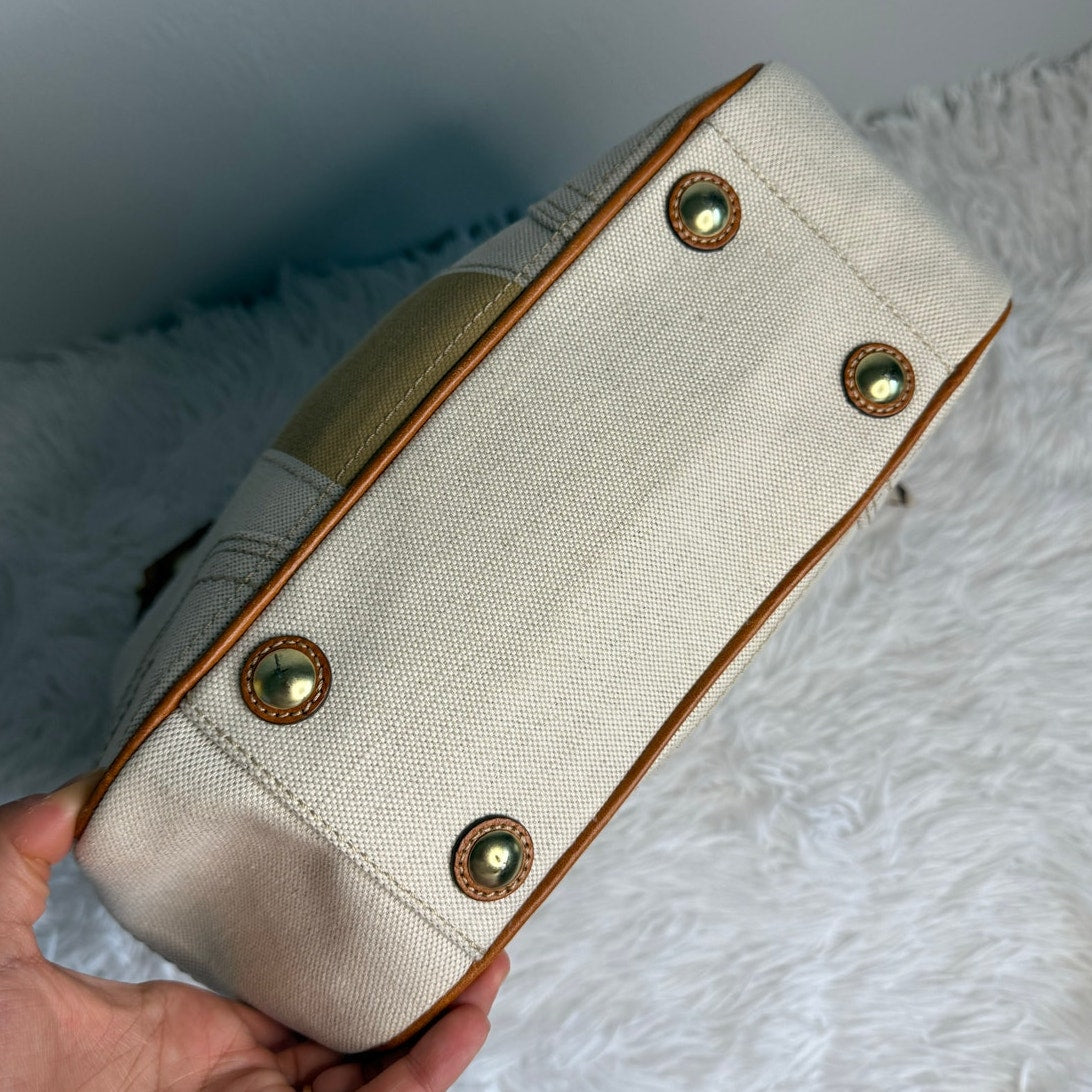 y2k COACH 2007 11791 Heritage Striped Tote Handbag