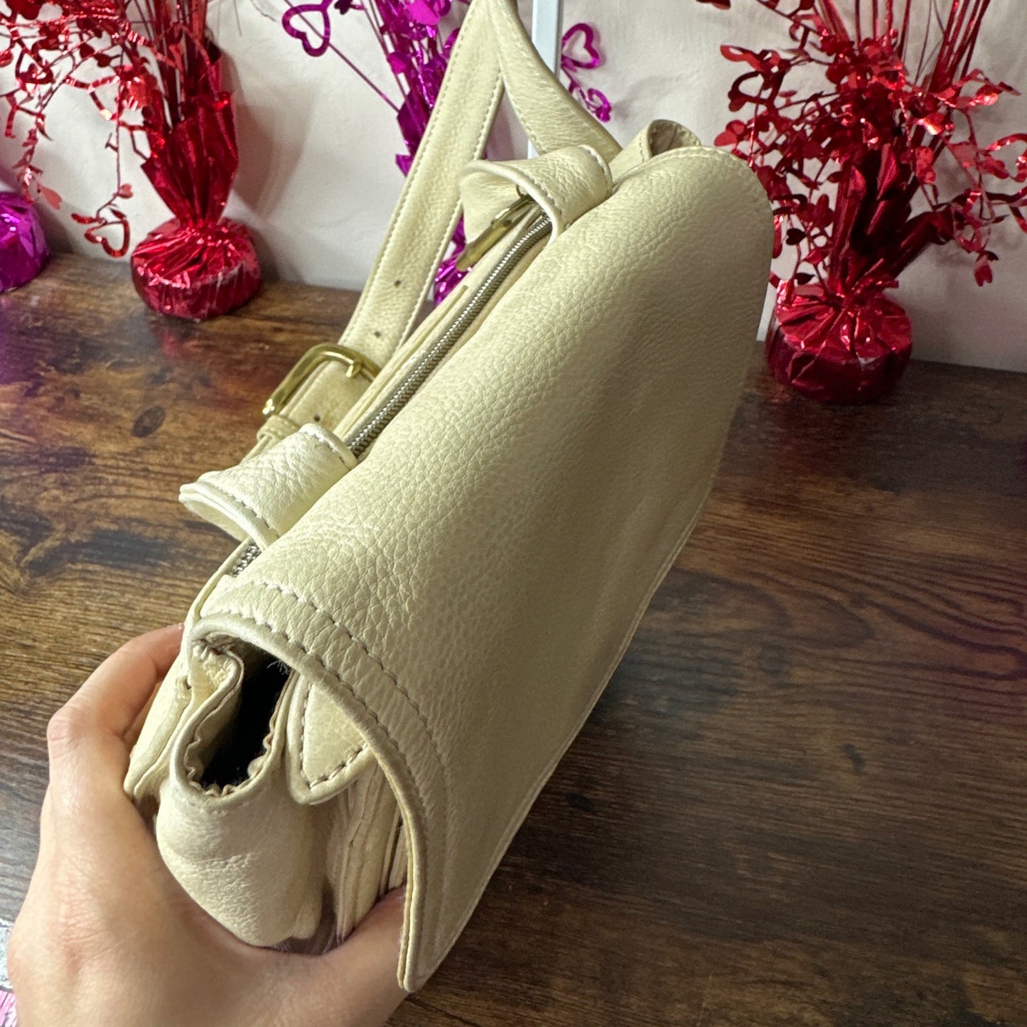 SALE Vintage FOSSIL Beige Crossbody