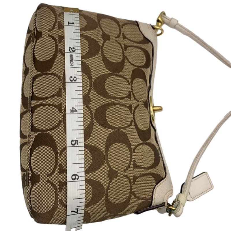 COACH y2k Brown Signature Canvas Mini Purse / Wristlet