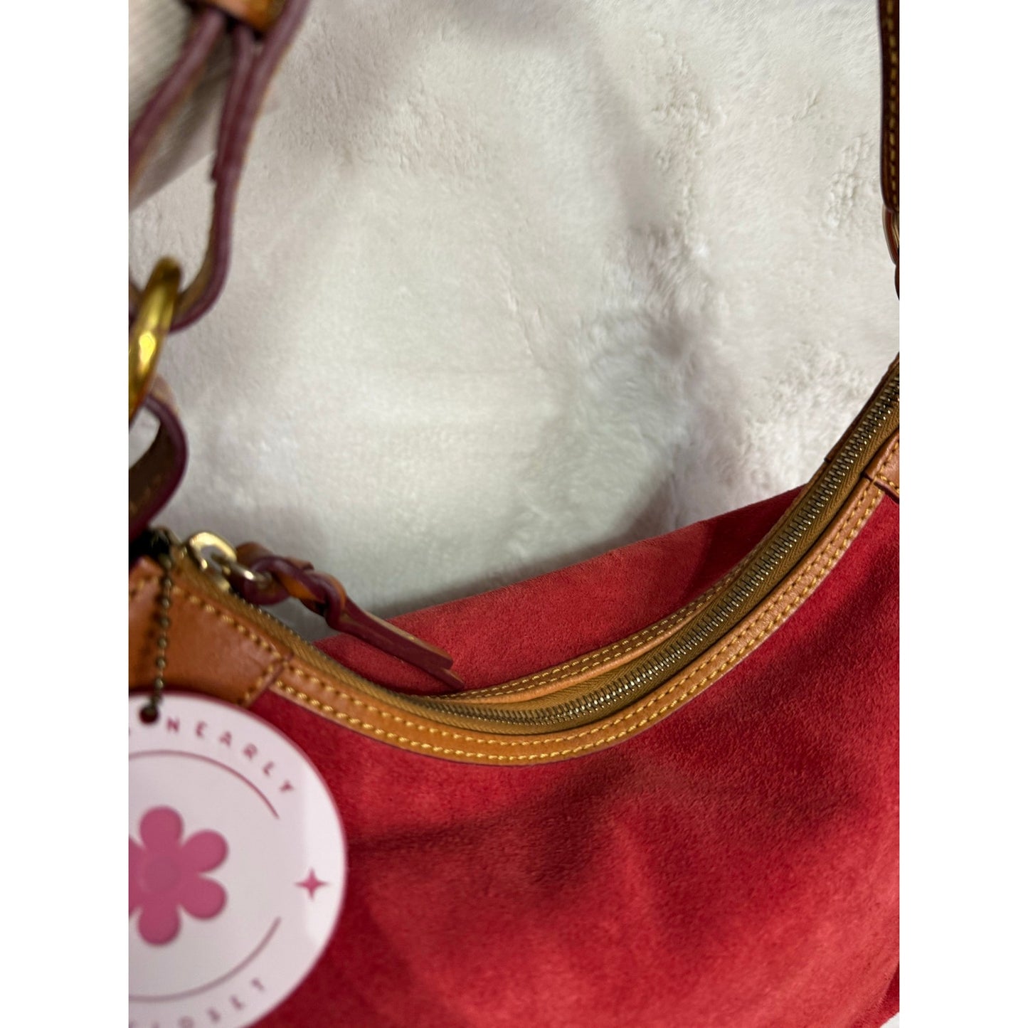 NWOT DOONEY & BOURKE Wine Red Suede Hobo Shoulder bag