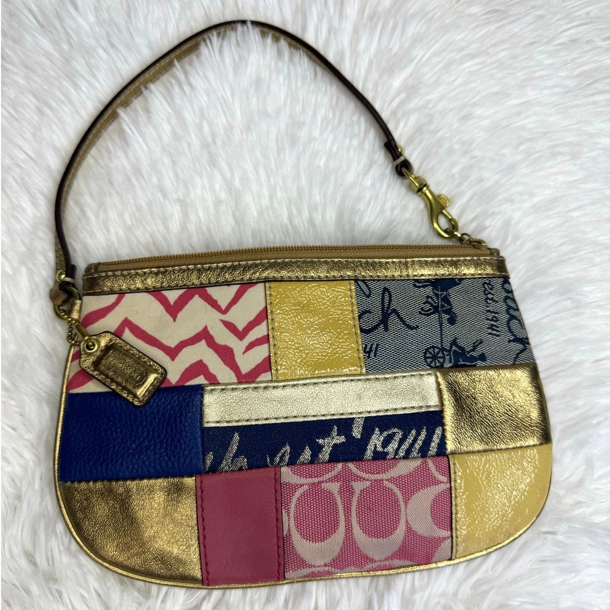 COACH Patchwork Large Wristlet