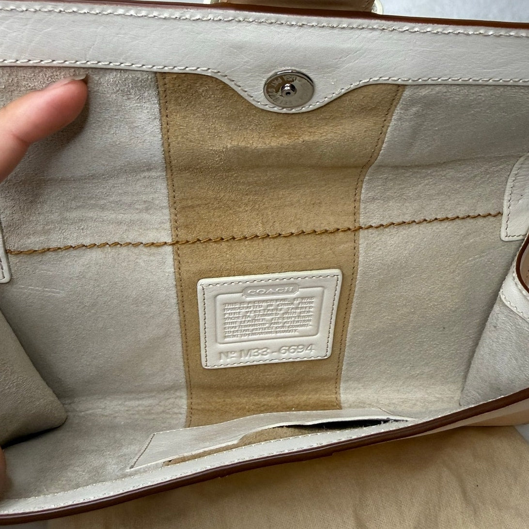 y2k Coach Vintage 2003 SoHo Striped Buckle 6694 Leather Wristlet Wallet