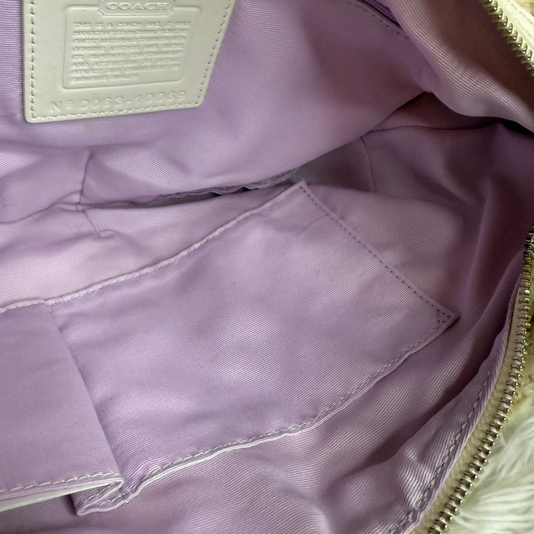 RARE! Coach Vintage Chelsea Tweed Hobo In Sequin Tea Rose Hobo Shoulder Bag