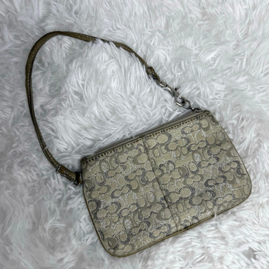 Coach Silver Signature Wristlet
