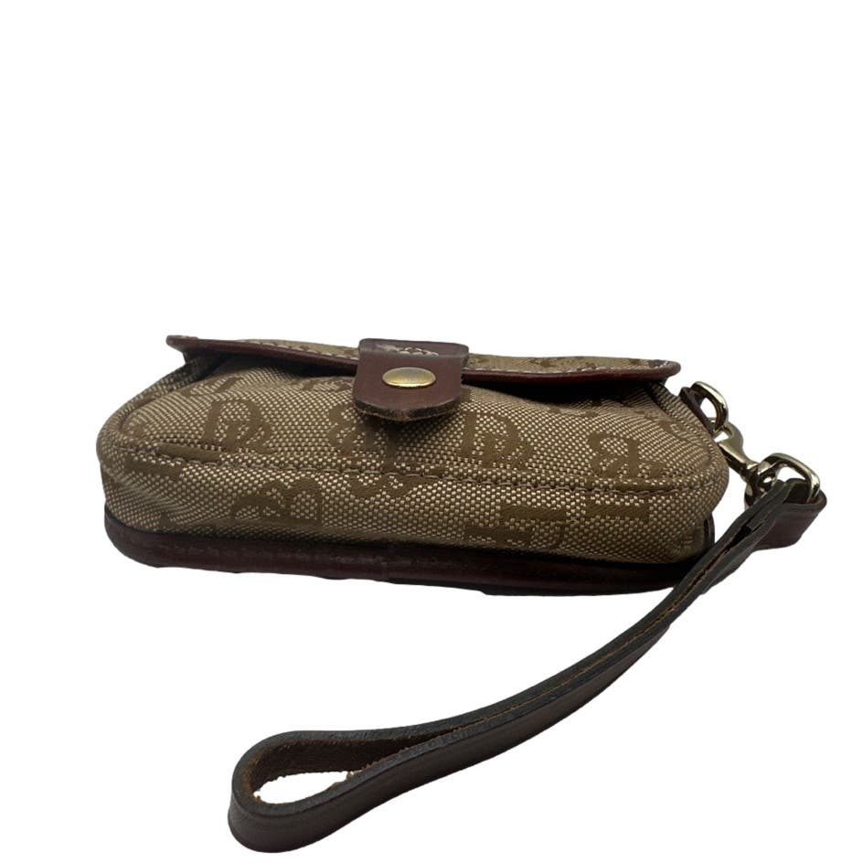 DOONEY & BOURKE Brown Signature Canvas Wristlet