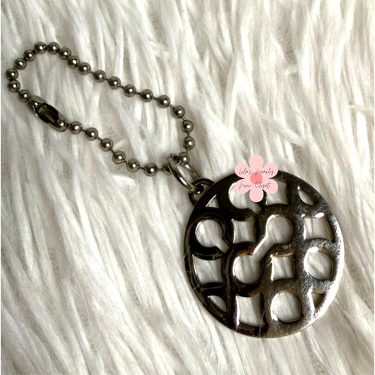 1.5" COACH Circle Script Fob Bag Charm Hang tag Hangtag