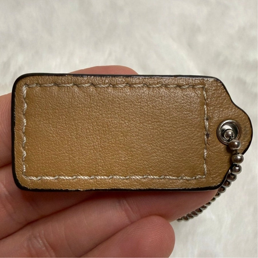 1.5" COACH Fob Bag Charm Hang tag Hangtag
