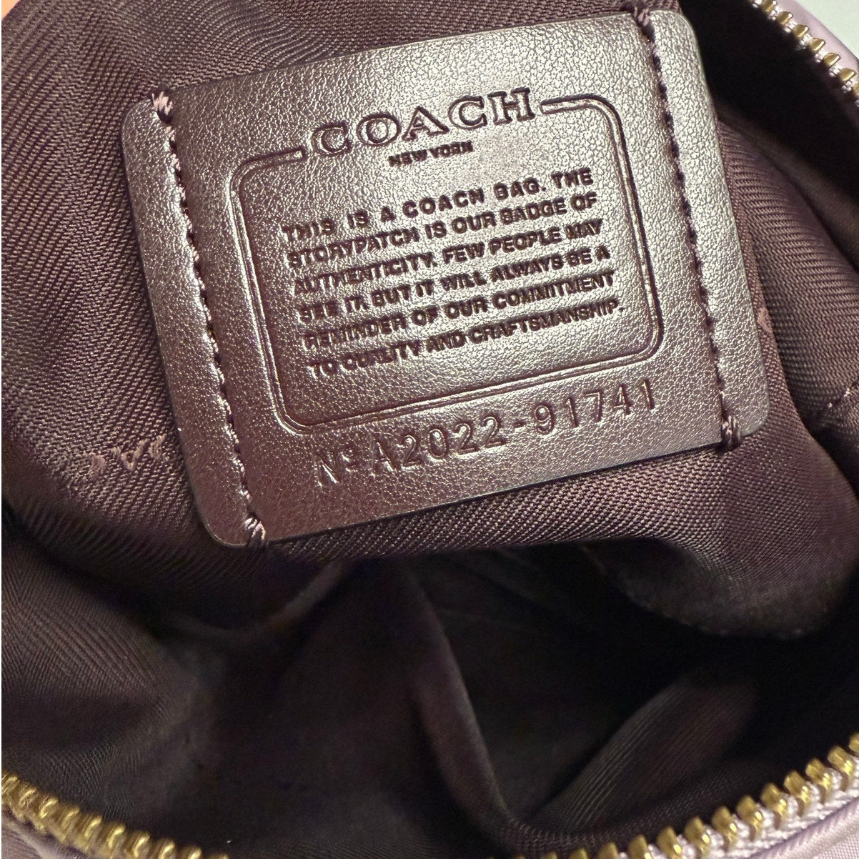 COACH Cargo Shoulder Bag Purple In Colorblock 91741