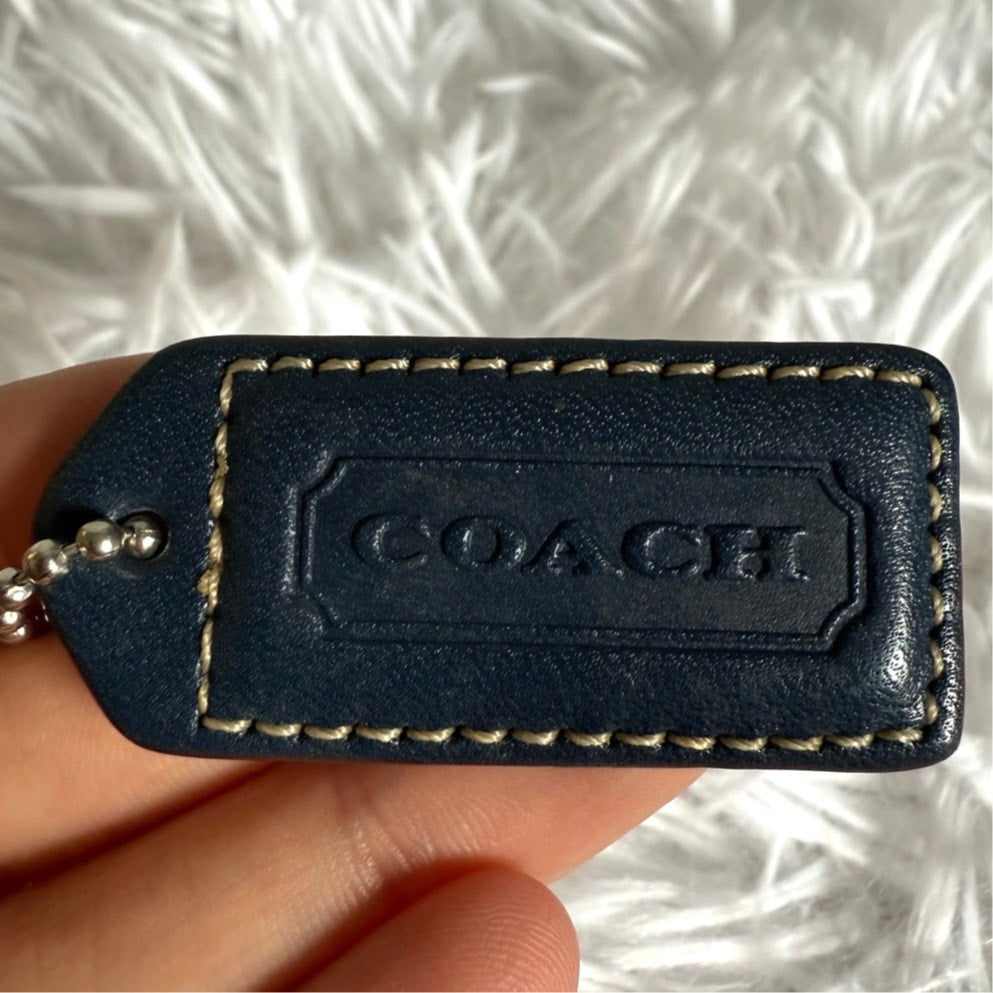 1.5" y2k COACH Vintage Fob Bag Charm Hang tag Hangtag