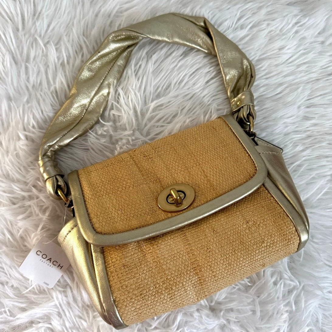 NWT COACH 2008 Parker Straw 42475 Top Handle Bag Purse