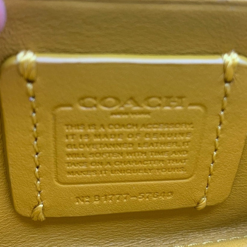 COACH Wolly Mammoth Small Zip Case Cardholder Wallet