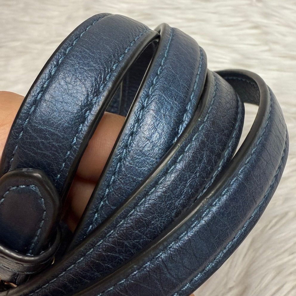 COACH Blue Metallic Replacement Crossbody Strap