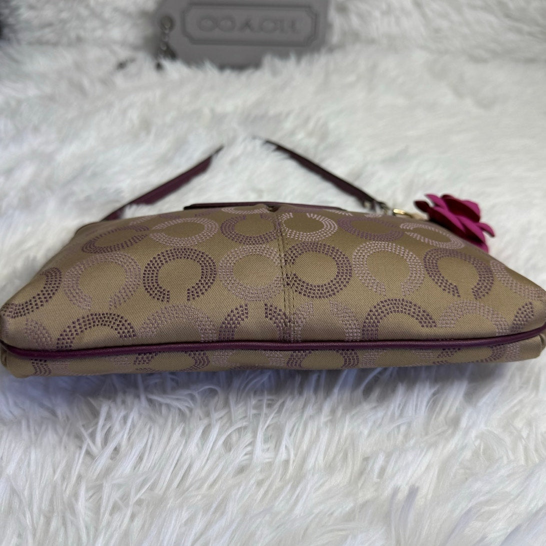 COACH y2k Purple Ashely Signature Canvas Wristlet Mini Purse