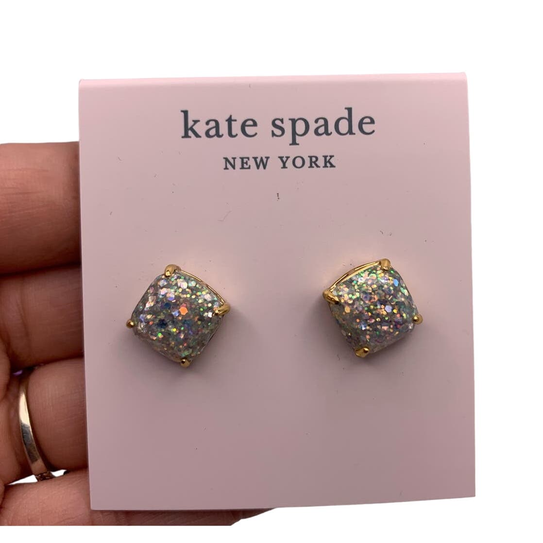 NWT Kate Spade New York Opal Glitter Earrings