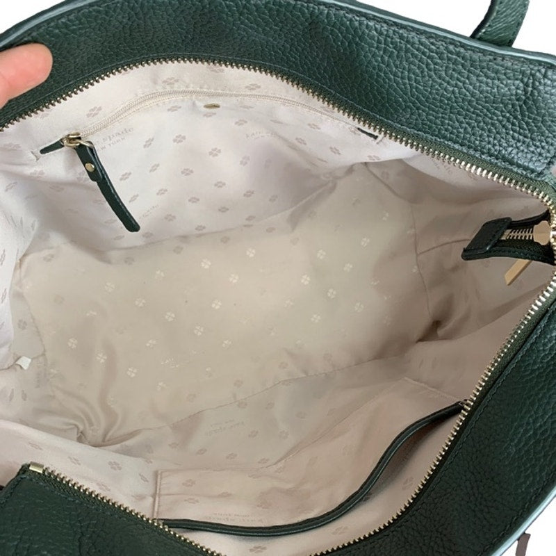 SALE Kate Spade New York Chandra Dark Green Shoulder Tote Bag