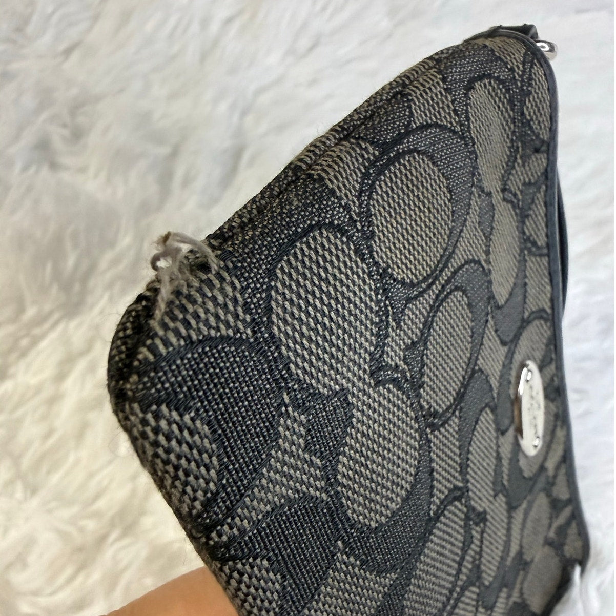 SALE Coach Black Gray Wristlet