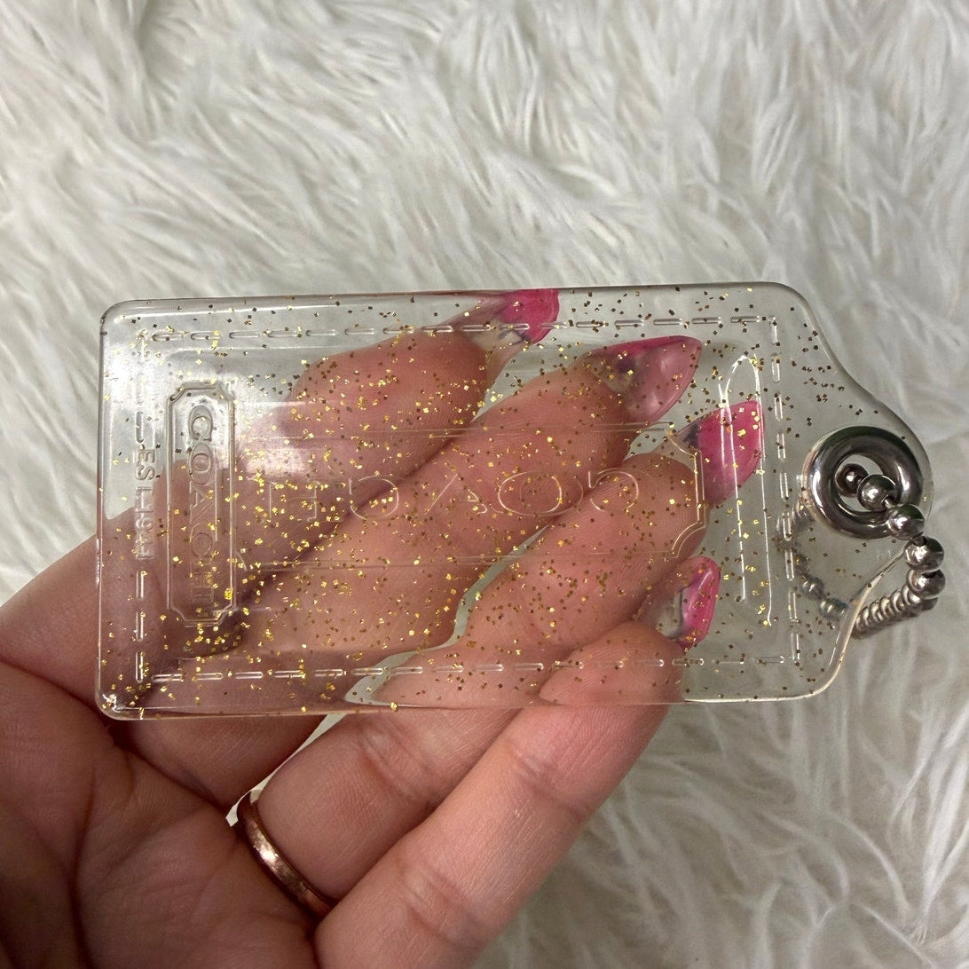 3" COACH Poppy Fob Bag Charm Hang tag Hangtag