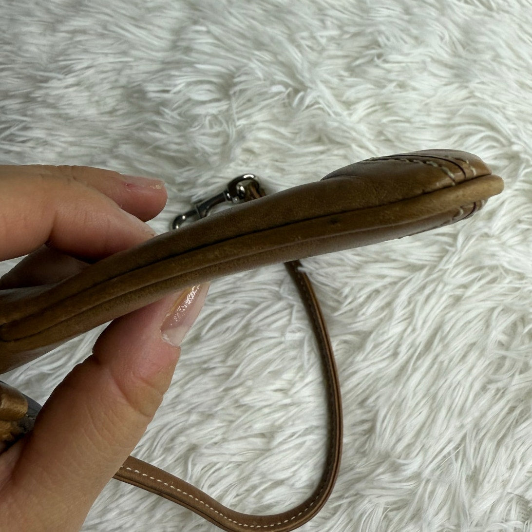 y2k COACH Leather Brown Wristlet