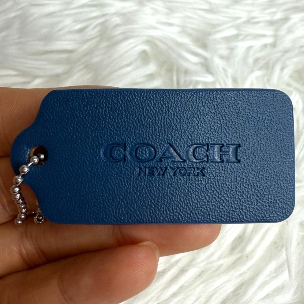 Coach Replacement Blue Fob Bag Charm Hang tag Hangtag