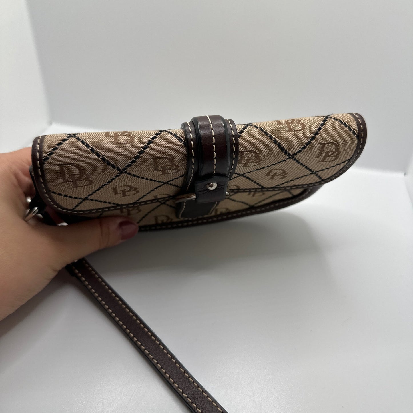 DOONEY & BOURKE Brown and Khaki Signature Canvas Wristlet