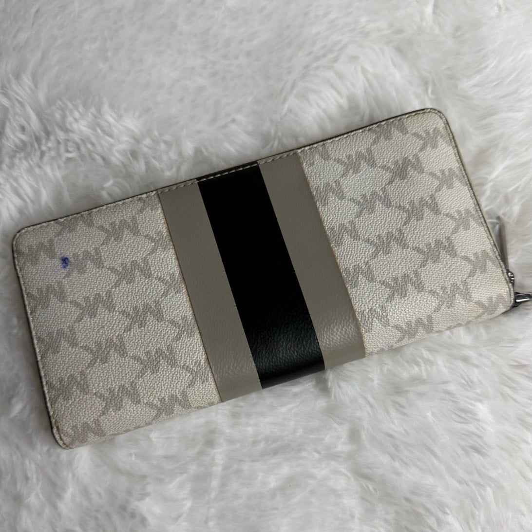 Michael Kors Jet Set Large Signature Logo Stripe Wallet