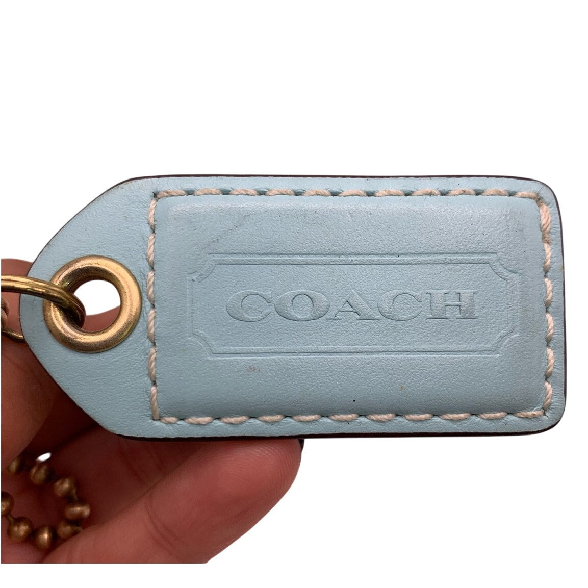 y2k COACH Vintage Light Blue Replacement Hang Tag Hangtag Bag
