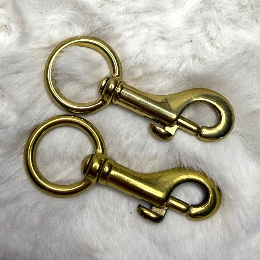 3/4" Natural Brass Swivel Bolt Snap Solid Brass snap hooks