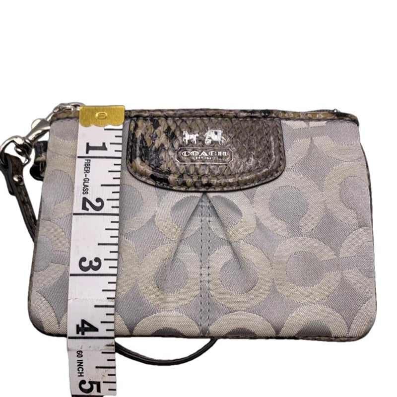 COACH Signature Animal Print Canvas Wristlet