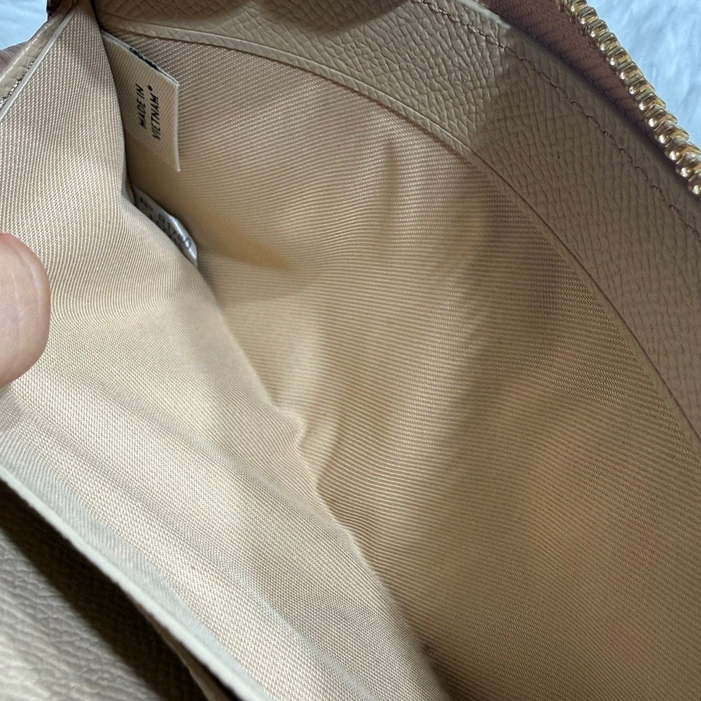 Coach Zip-around Neutral Beige Wallet