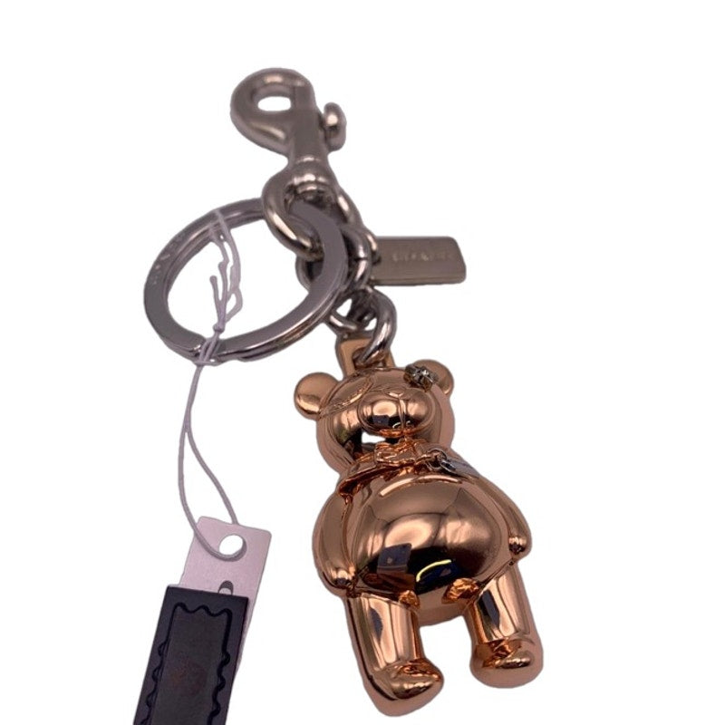 NWT COACH Rose Gold Teddy Bear Bag Charm Silver / Rose Gold 3 D Bear Bag Charm