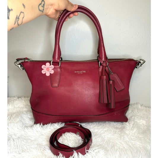 COACH Legacy Molly Duffle tote satchel purse handbag Cognac Glove Leather