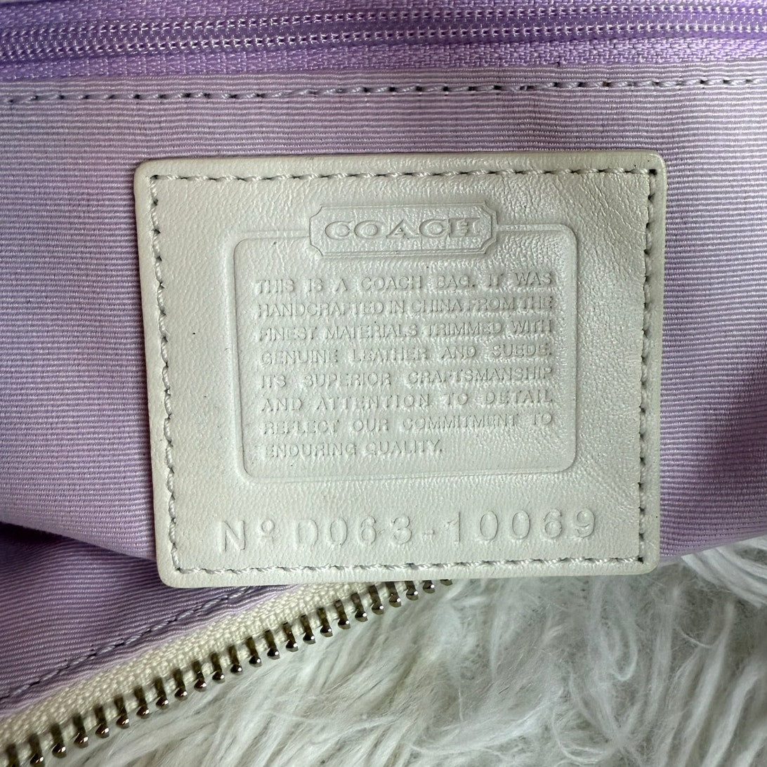 RARE! Coach Vintage Chelsea Tweed Hobo In Sequin Tea Rose Hobo Shoulder Bag