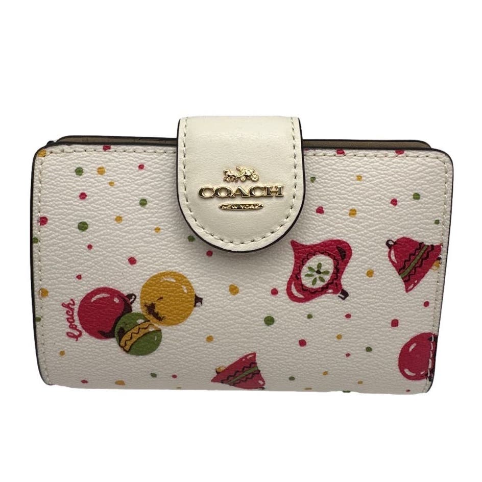 COACH Medium Corner Zip Wallet with Ornament Print