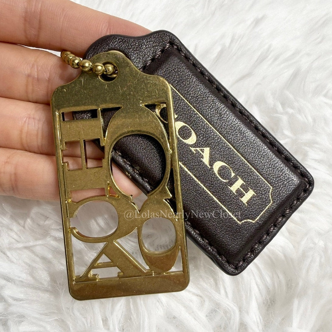 2.5" COACH 70th Anniversary Fob Bag Charm Hang tag Hangtag