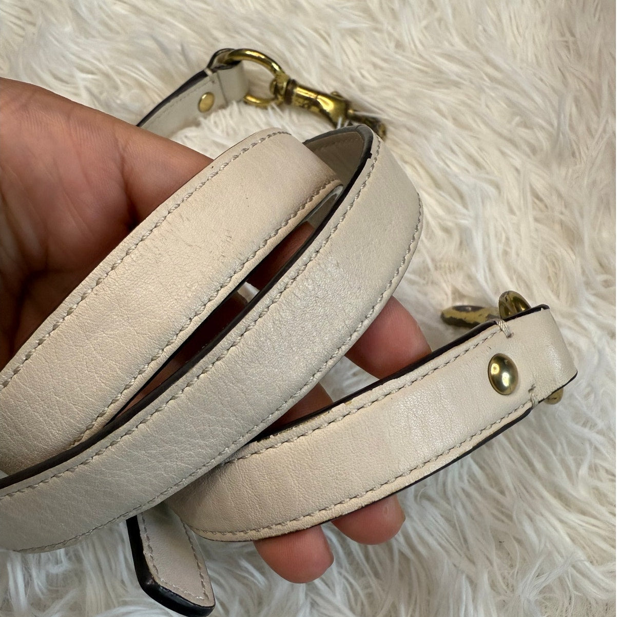 COACH Cream Gold Replacement Strap