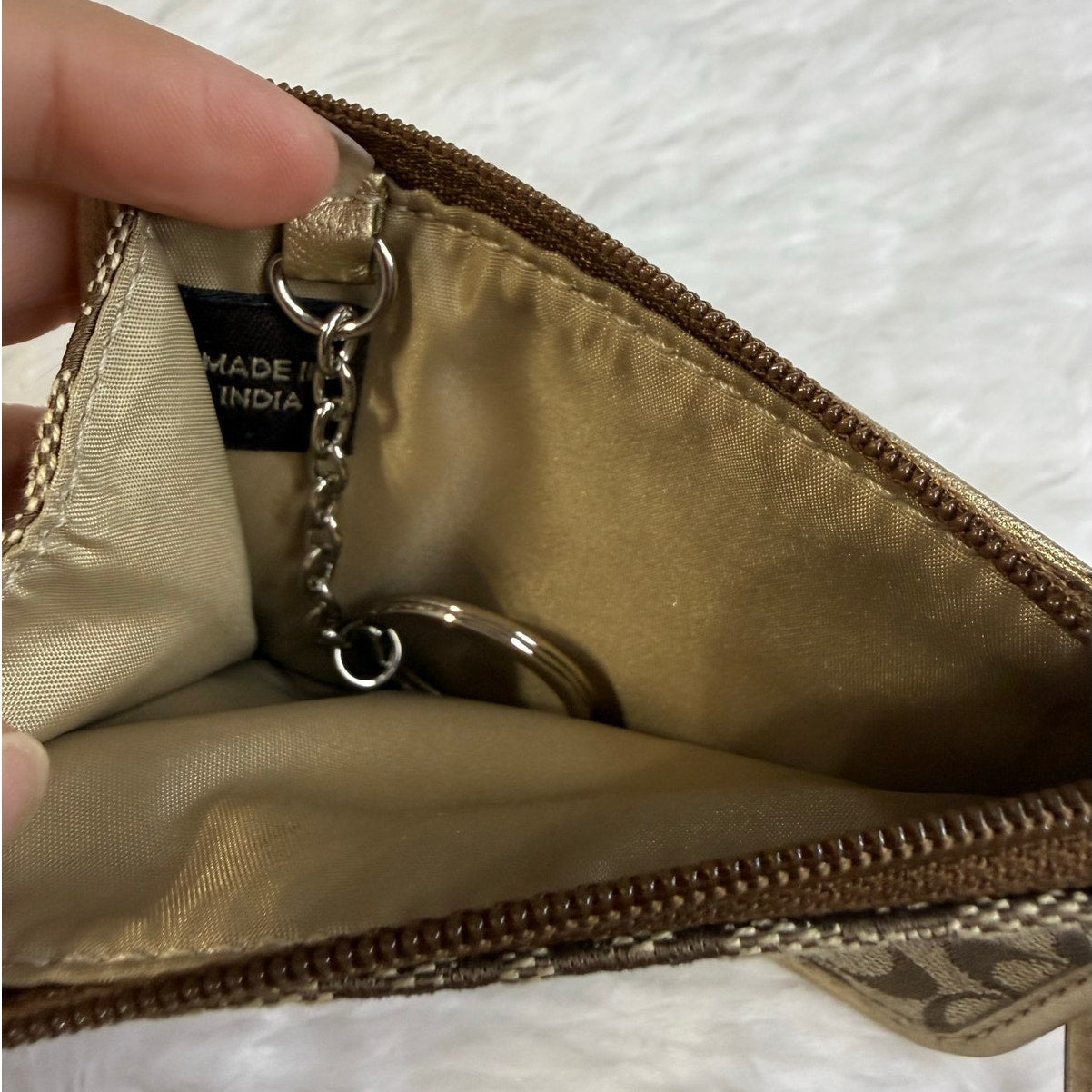 Coach Gold Card Holder Wallet