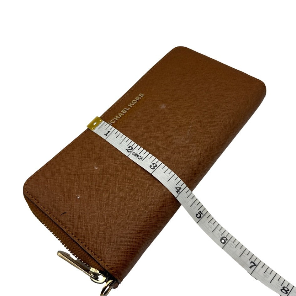 SALE MICHAEL KORS Brown Zip Around Wallet
