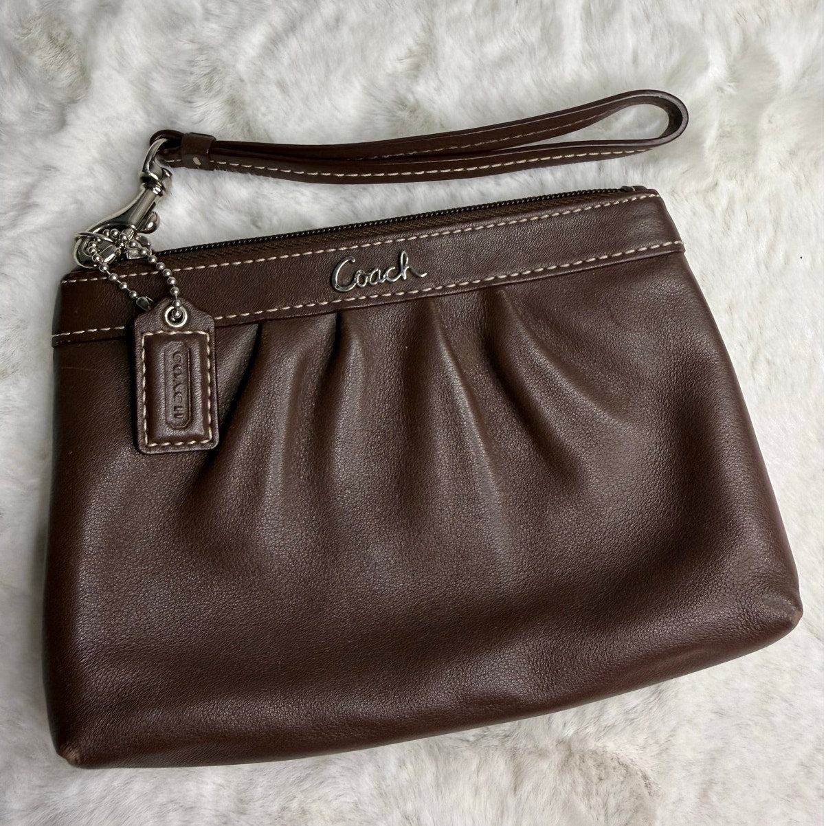 COACH Brown Wristlet