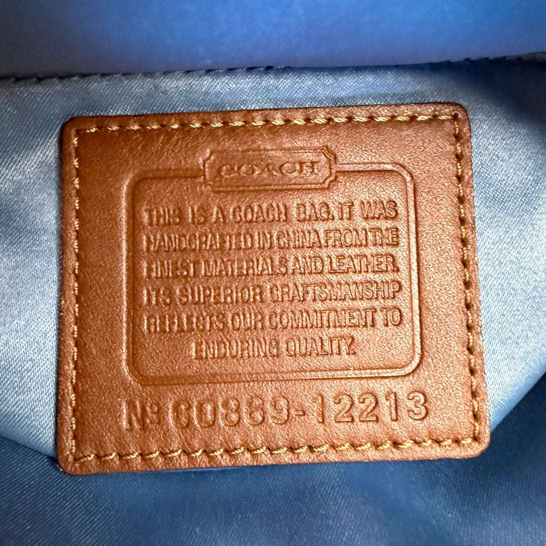 y2k Rare COACH Denim Leather Patchwork Shoulder Bag Crossbody