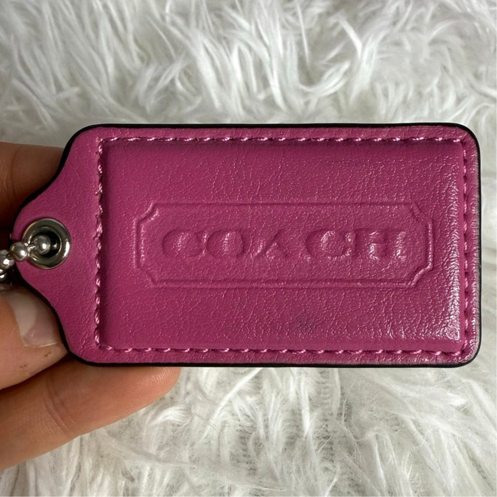 Coach Fuchsia Replacement HangTag Bag Charm