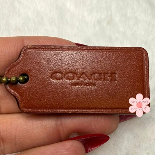1.5" COACH  Fob Bag Charm Hang tag Hangtag