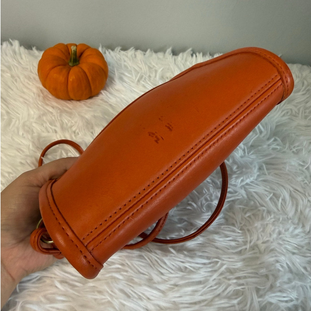 Vintage COACH Tangerine Abbie Bag 9017