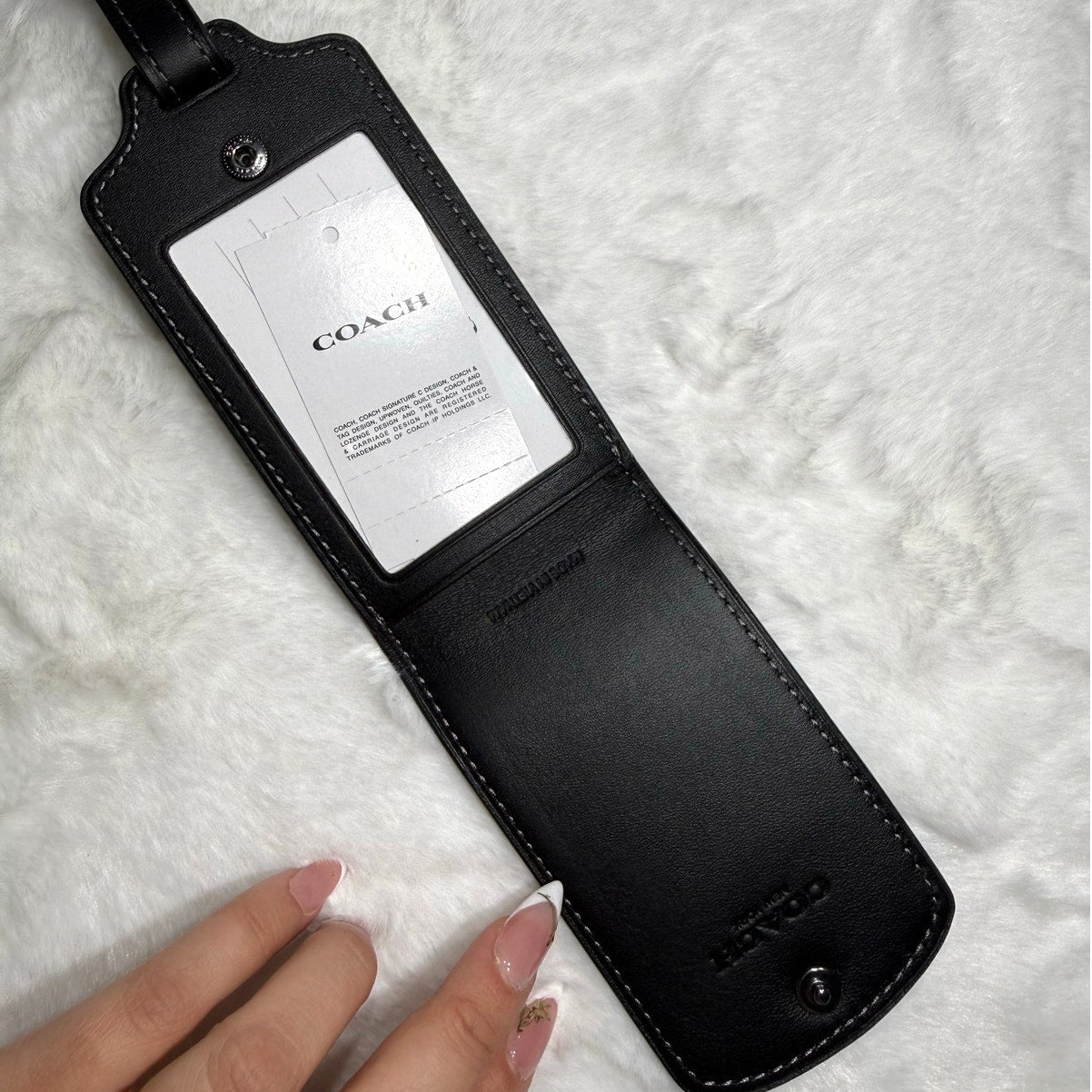 NWT COACH Luggage Tag With Penguin Print