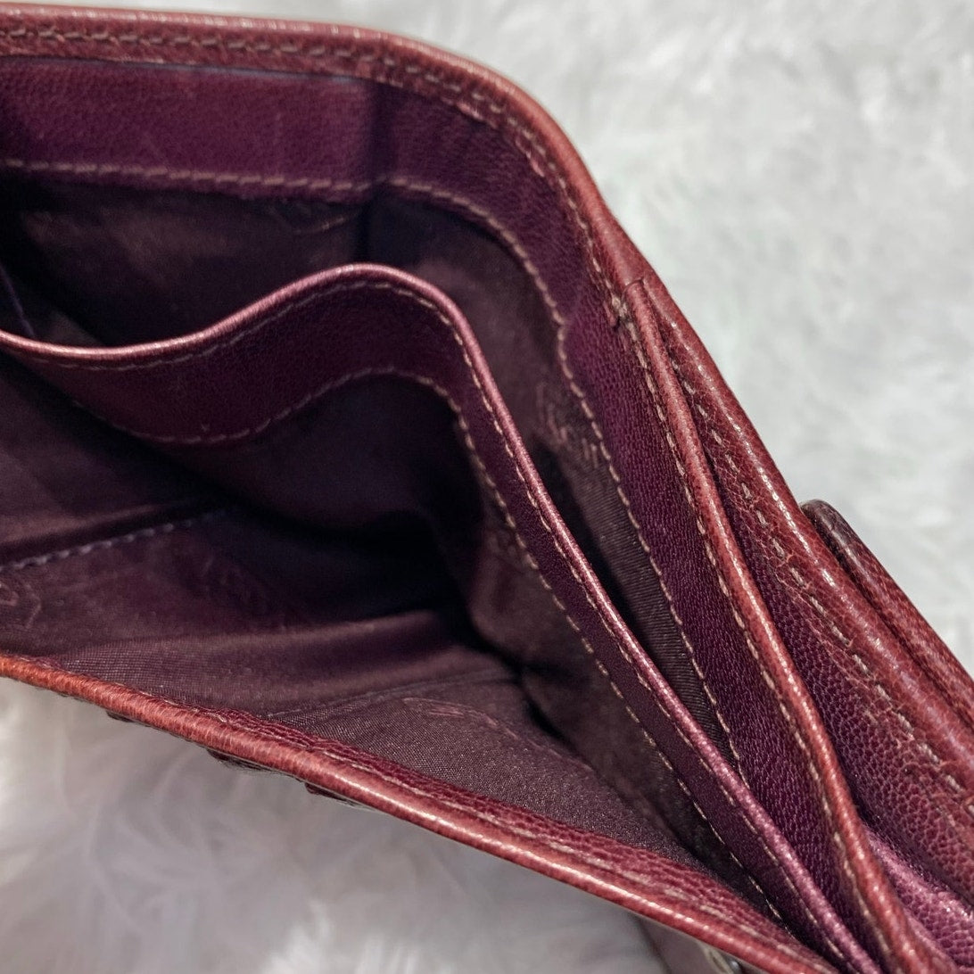 y2k Coach Burgundy Wallet