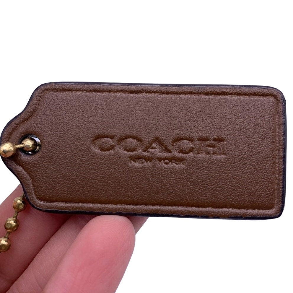 COACH Brown Replacement Hang Tag Bag Charm