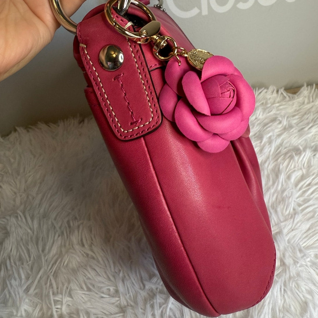 Y2K COACH Pink F13729 Flap Hobo Shoulder Bag