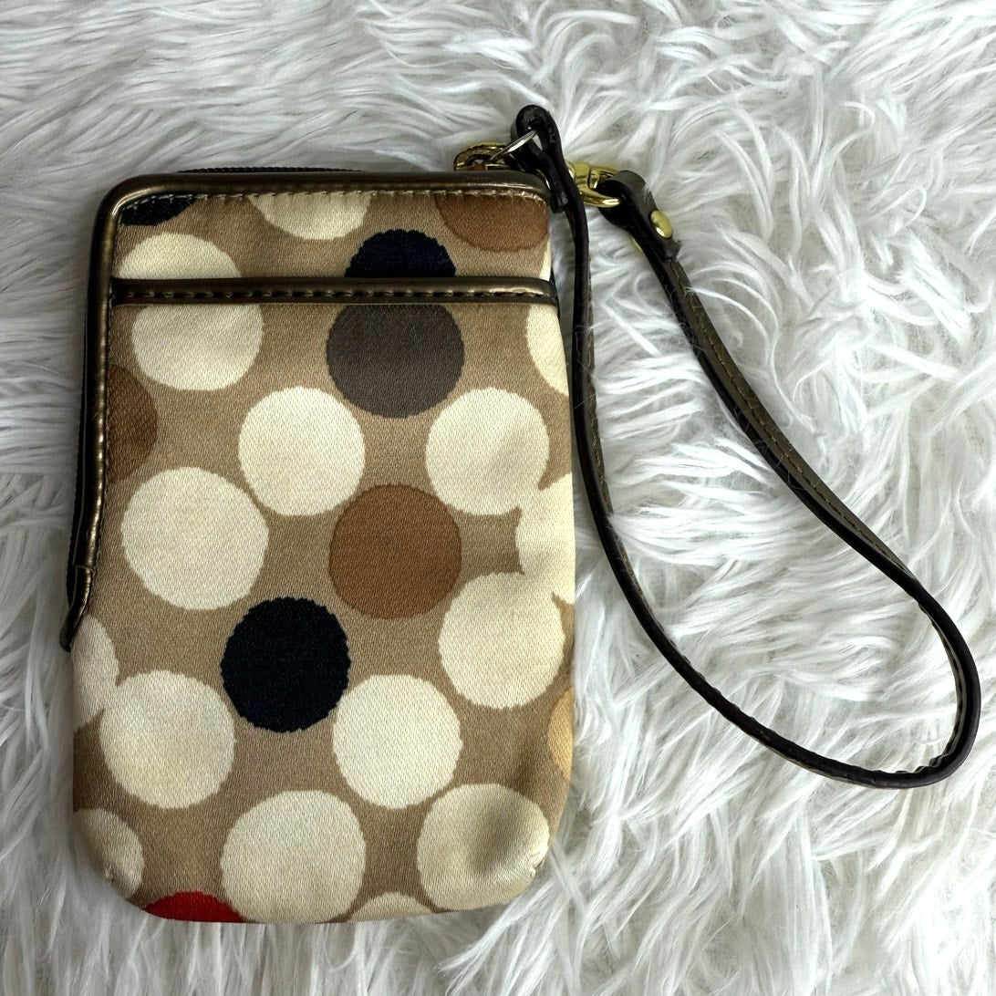 COACH Polka Dot Wristlet Card holder Cardholder